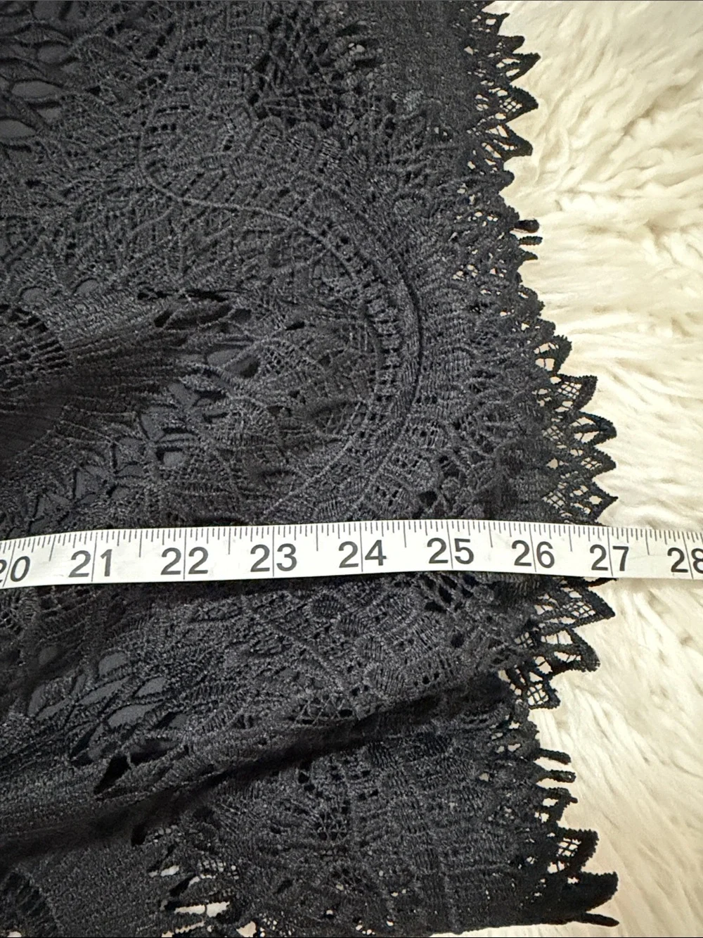 Talbots Black Lace Crochet Circle Skirt Size 12 - Picture 5 of 9